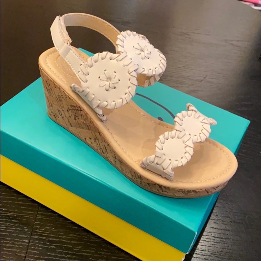 NWT Girls Jack Rogers Wedges Size 3